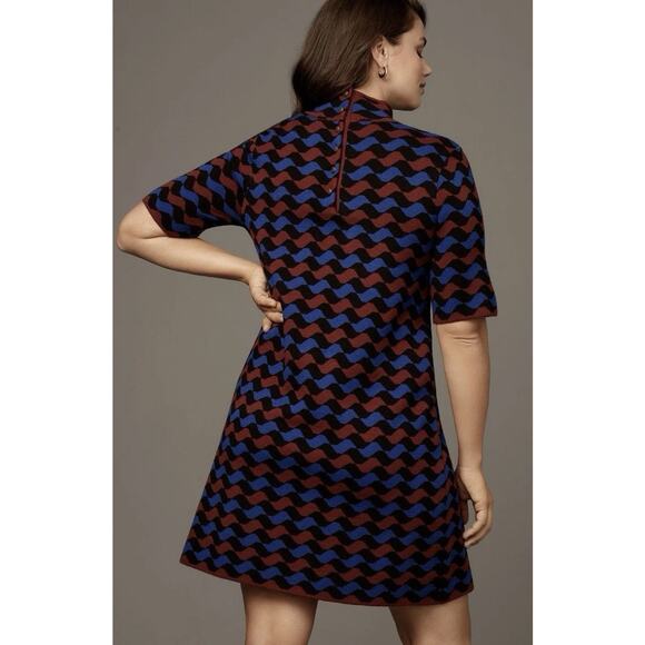 nwt ANTHROPOLOGIE MAEVE sz L The Annalise Mock-Neck Sweater Dress - Picture 3 of 3